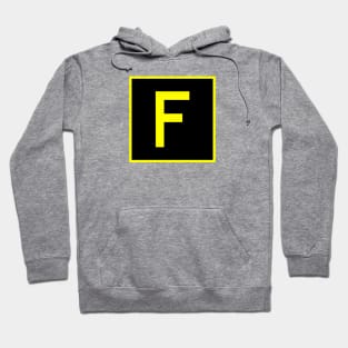 F - Foxtrot - FAA taxiway sign, phonetic alphabet Hoodie